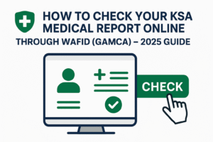 How to Check Your KSA Medical Report Online Through WAFID (GAMCA) – 2025 Guide